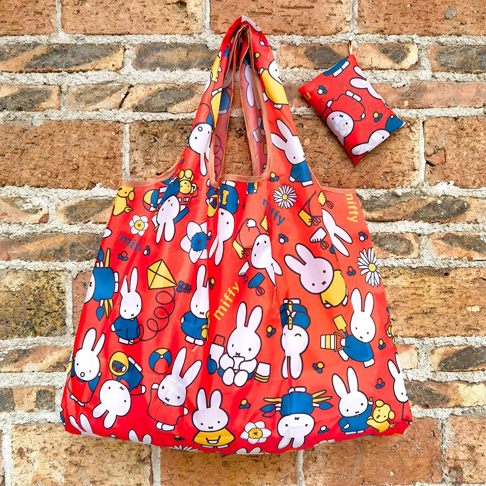 ミッフィーのウサギ柄、環境に配慮した折りたたみ式ショッピング - Tote Bag Beach のレビューと価格