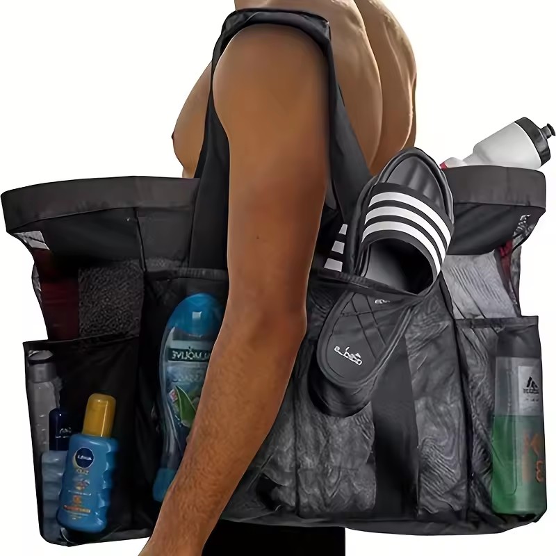 特大サイズのメッシュ製ビーチバッグ1個。子供用の水遊び用バッ - Tote Bag Beach のレビューと価格