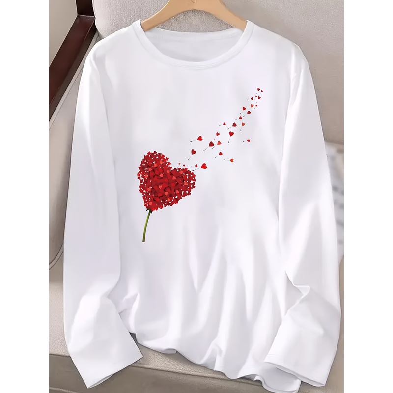 女性向けの、ゆったりとしたシルエットの長袖Tシャツ。文字プリ - Blouse Off Shoulder のレビューと価格